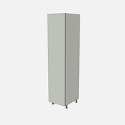 Left-Hinged Closet Cabinet with Two Fixed Shelves