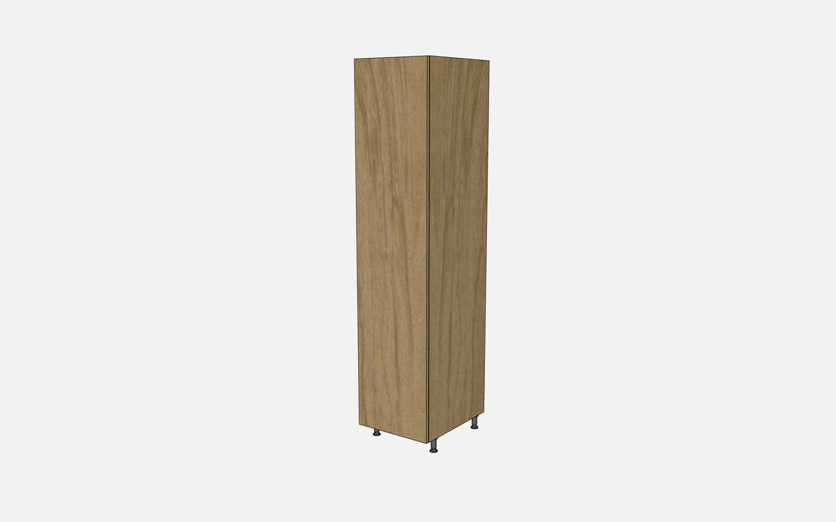 Left-Hinged Closet Cabinet with One Fixed Shelf & One Adjustable Shelf