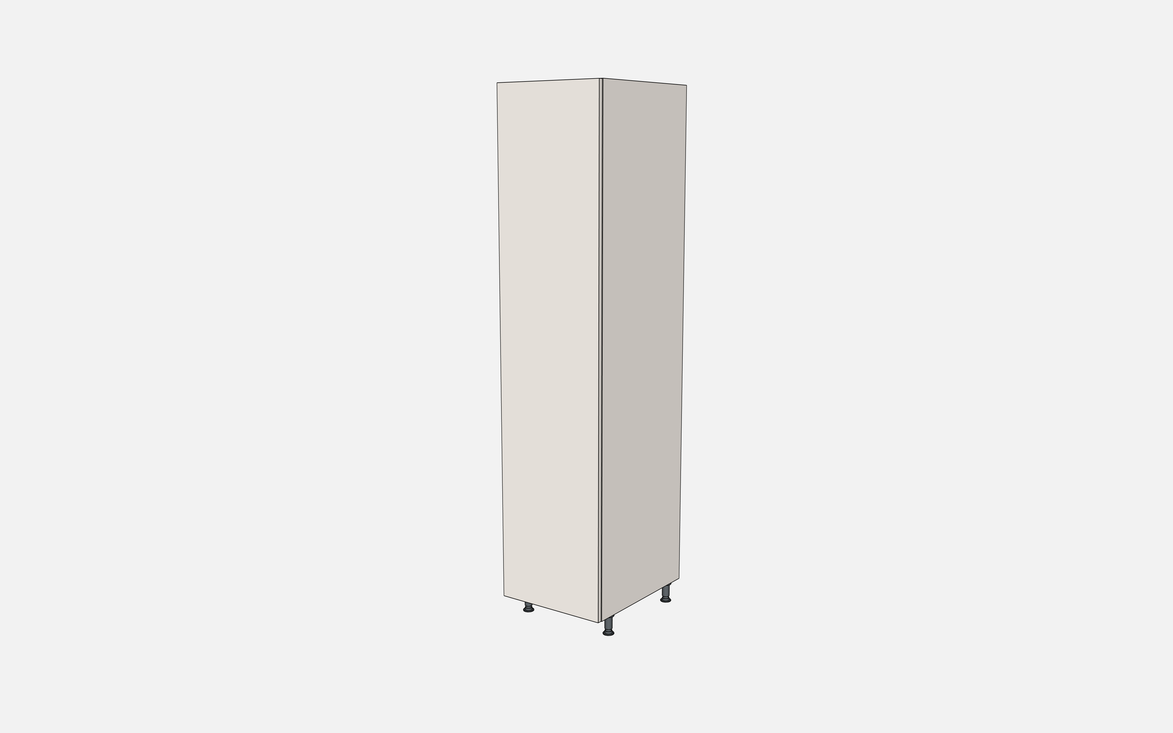 Right-Hinged Closet Cabinet with Two Fixed Shelves, Three Adjustable Shelves & Four Trays