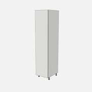 Left-Hinged Closet Cabinet with One Fixed Shelf & One Adjustable Shelf