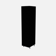 Right-Hinged Closet Cabinet with Two Fixed Shelves, Three Adjustable Shelves & Four Trays
