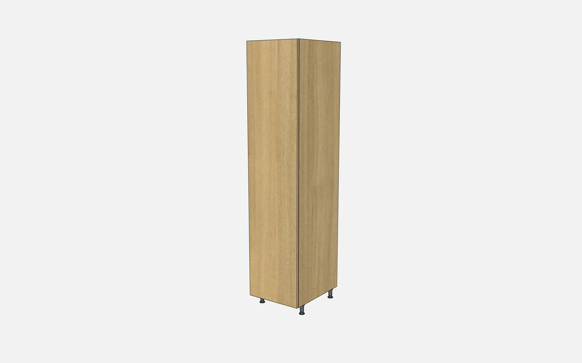 Left-Hinged Closet Cabinet with One Fixed Shelf & One Adjustable Shelf