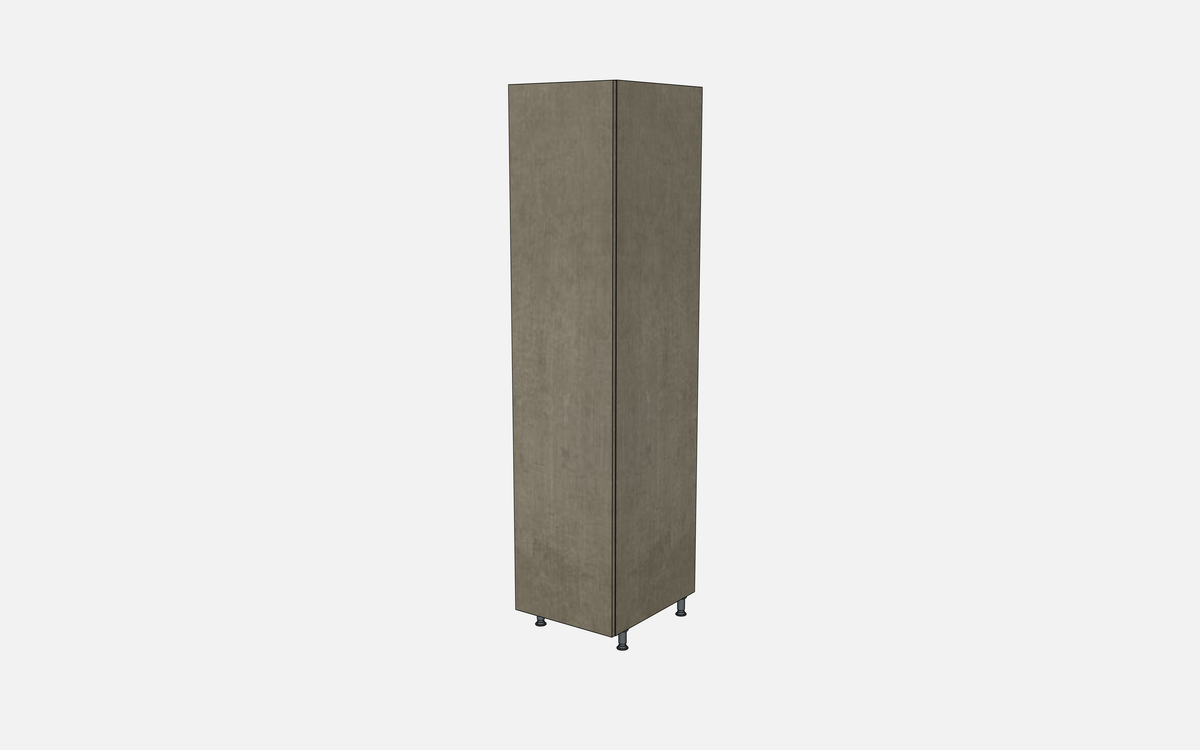 Left-Hinged Closet Cabinet with Two Fixed Shelves & Four Trays