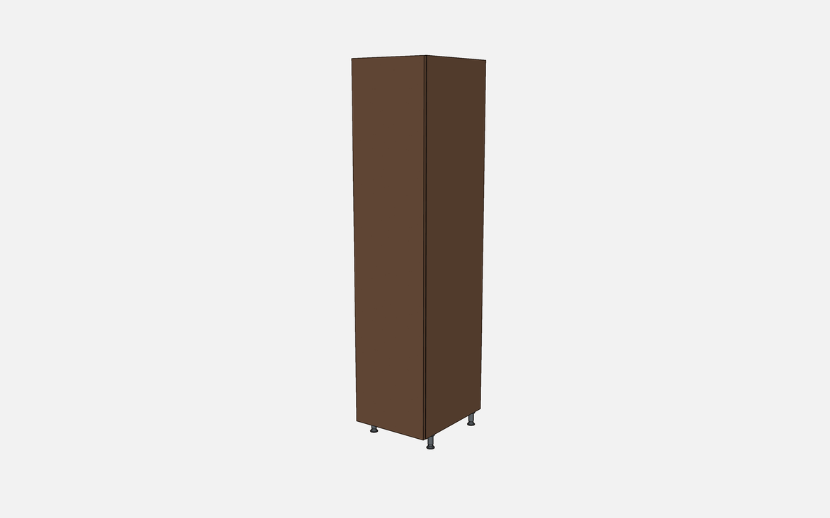 Right-Hinged Closet Cabinet with Two Fixed Shelves, Three Adjustable Shelves & Four Trays