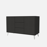 Double Door Vanity Base with Three Drawers - Under Mount Sink