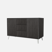 Double Door Vanity Base with Three Drawers - Under Mount Sink