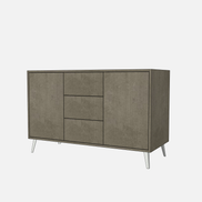 Double Door Vanity Base with Three Drawers - Under Mount Sink