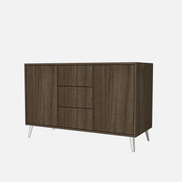Double Door Vanity Base with Three Drawers - Under Mount Sink