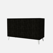 Double Door Vanity Base with Three Drawers - Under Mount Sink