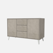 Double Door Vanity Base with Three Drawers - Under Mount Sink